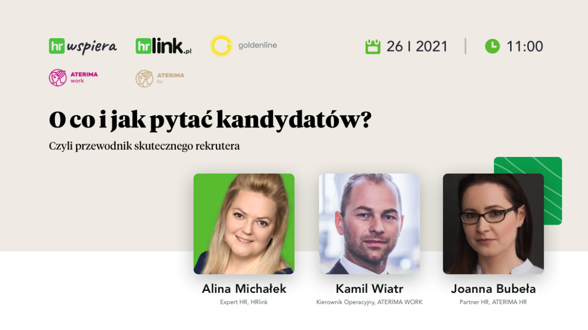 Rozmowa rekrutacyja: o co pytać? Webinar